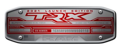 2021 Ram 1500 TRX Launch Edition 9