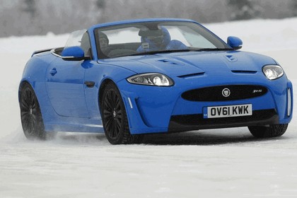 2012 Jaguar XKR-S Convertible on Ice Drives in Finland 1
