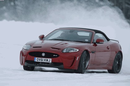 2012 Jaguar XKR-S Convertible on Ice Drives in Finland 8