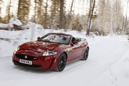 2012 Jaguar XKR-S Convertible on Ice Drives in Finland 12