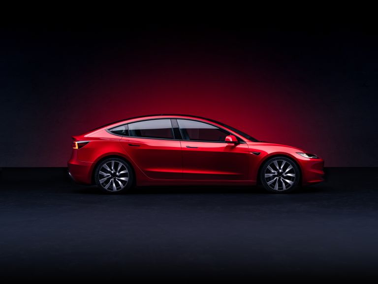 2024 Tesla Model 3 Highland '100% Vector' Template - Pixelsaurus