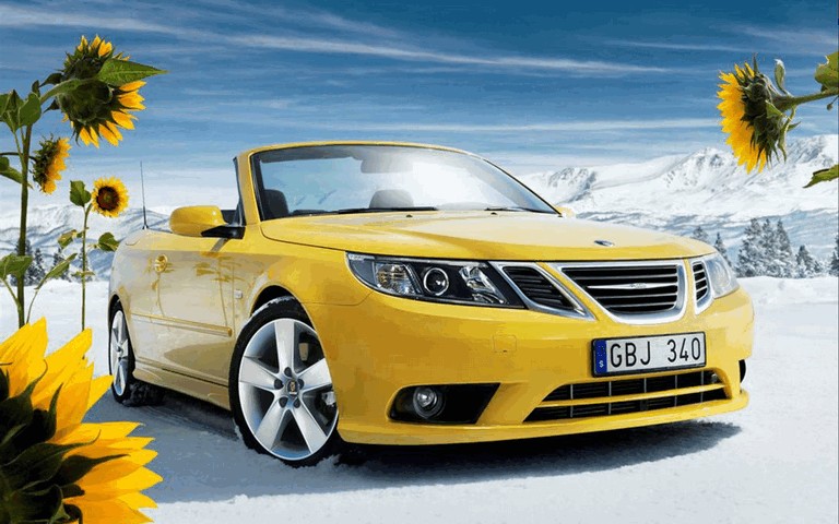 2008 Saab 9-3 convertible yellow edition 242312