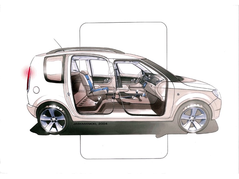 Download drawing Skoda Roomster Minivan 2007 in ai pdf png svg formats